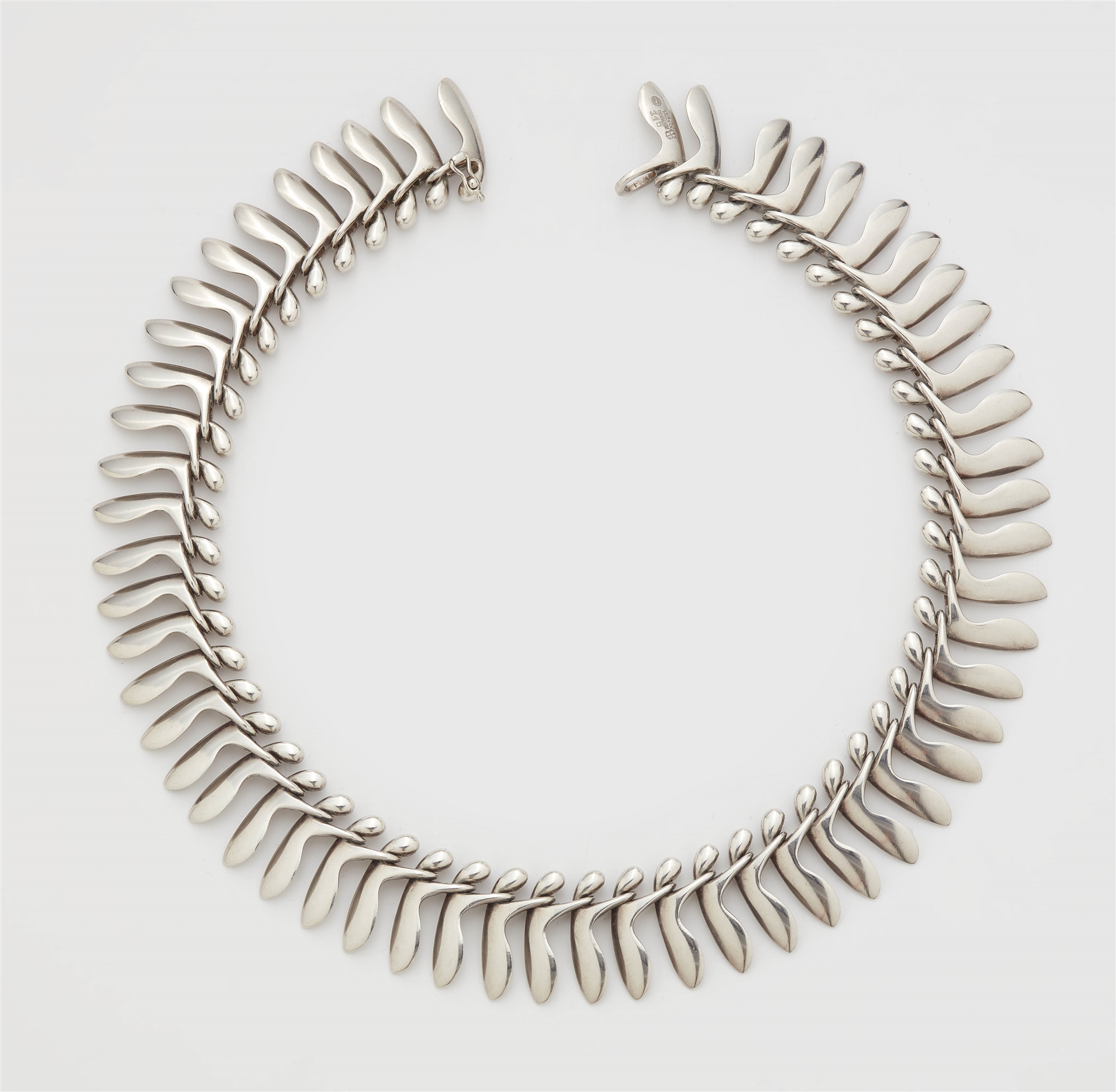 A mid-century Copenhagen silver necklace, model no. 115