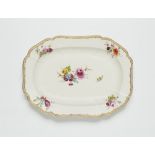 A Meissen porcelain platter from a dinner service with floral decor