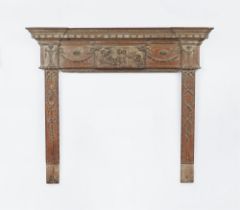A Neoclassical carved softwood chimneypiece