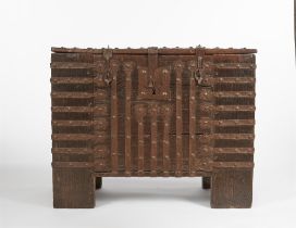 A Gothic oak chest