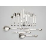 A Copenhagen silver cutlery set, model no. 3