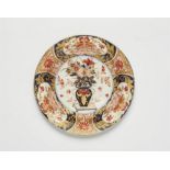 A Meissen porcelain plate with rare Imari decor
