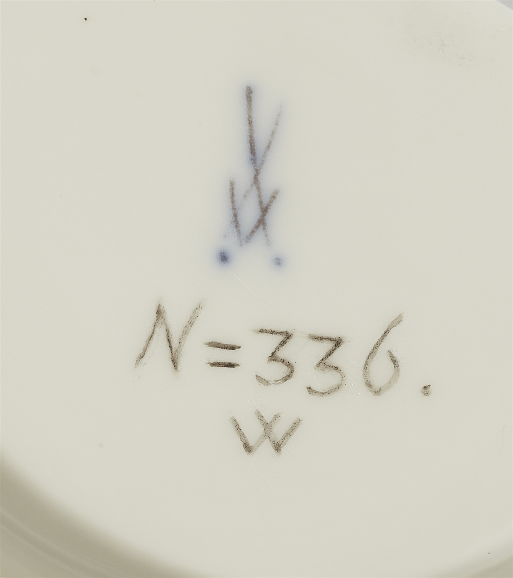 A Meissen porcelain hot chocolate beaker and saucer with palace inventory number - Image 2 of 2