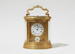 A French carriage clock in the original case