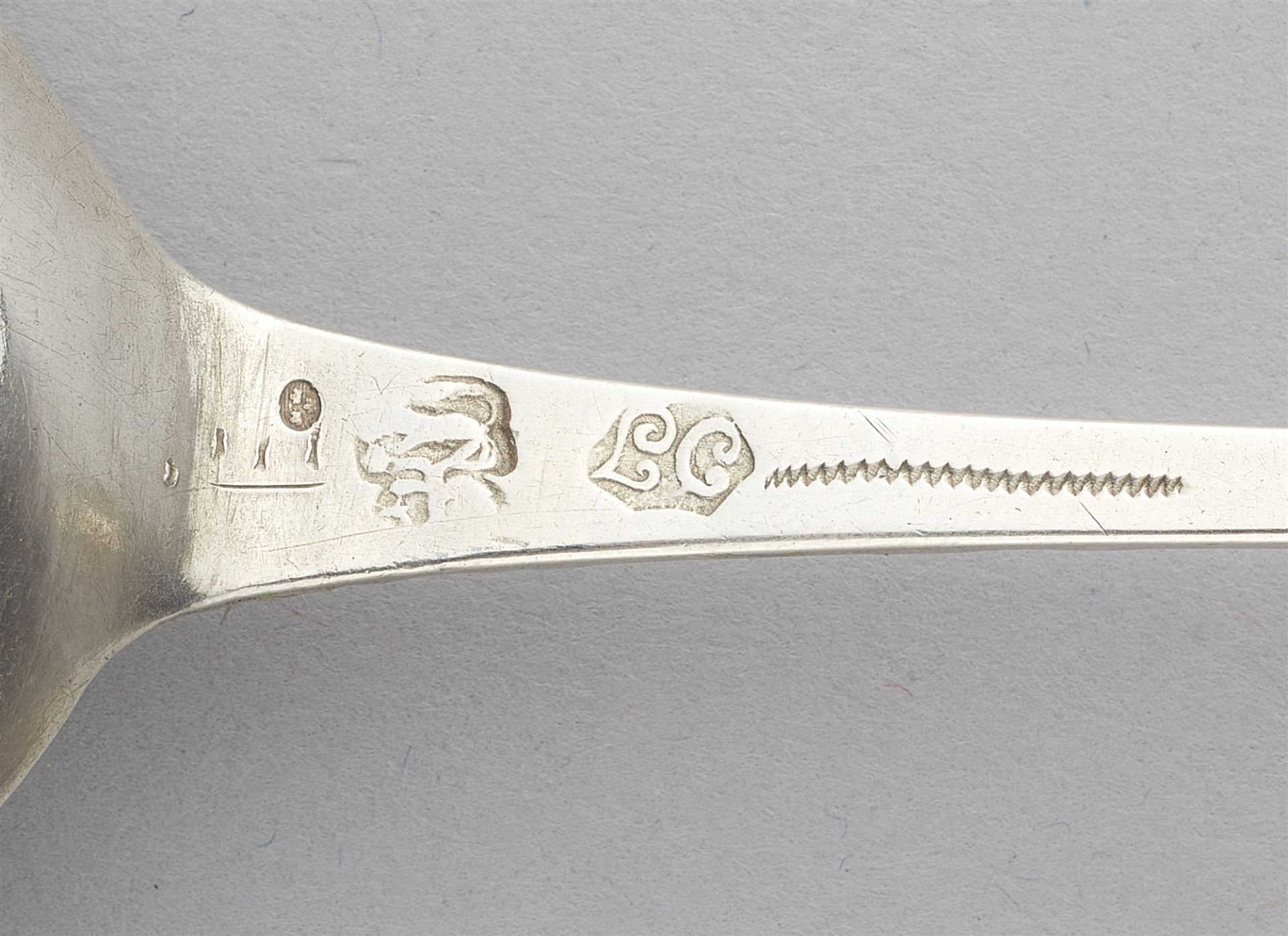 A Swedish parcel gilt silver crown spoon - Image 2 of 2