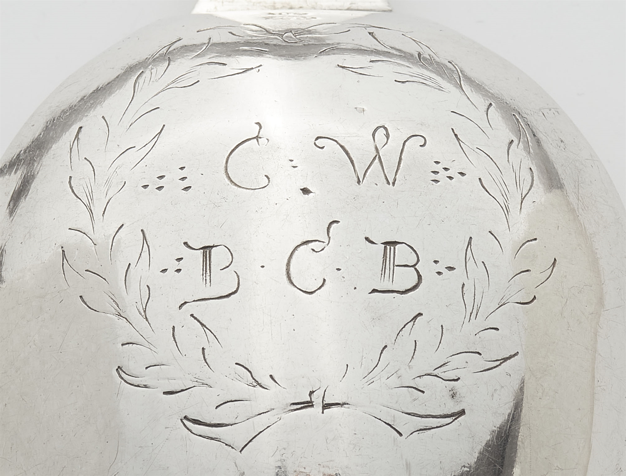 A parcel gilt Copenhagen Baroque silver spoon - Image 2 of 3