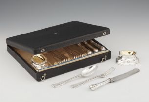 An Augsburg Régence silver cutlery set