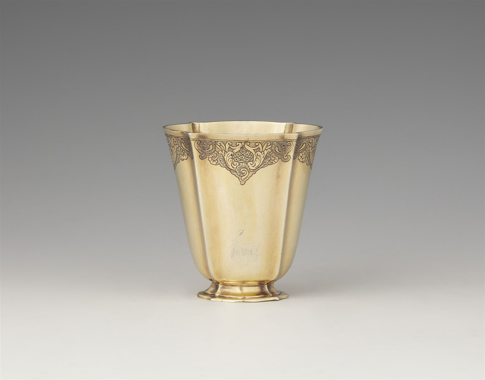 An Augsburg silver gilt beaker