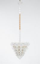 A Murano glass hanging lamp by Ercole Barovier