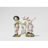 Three Höchst porcelain figures of children