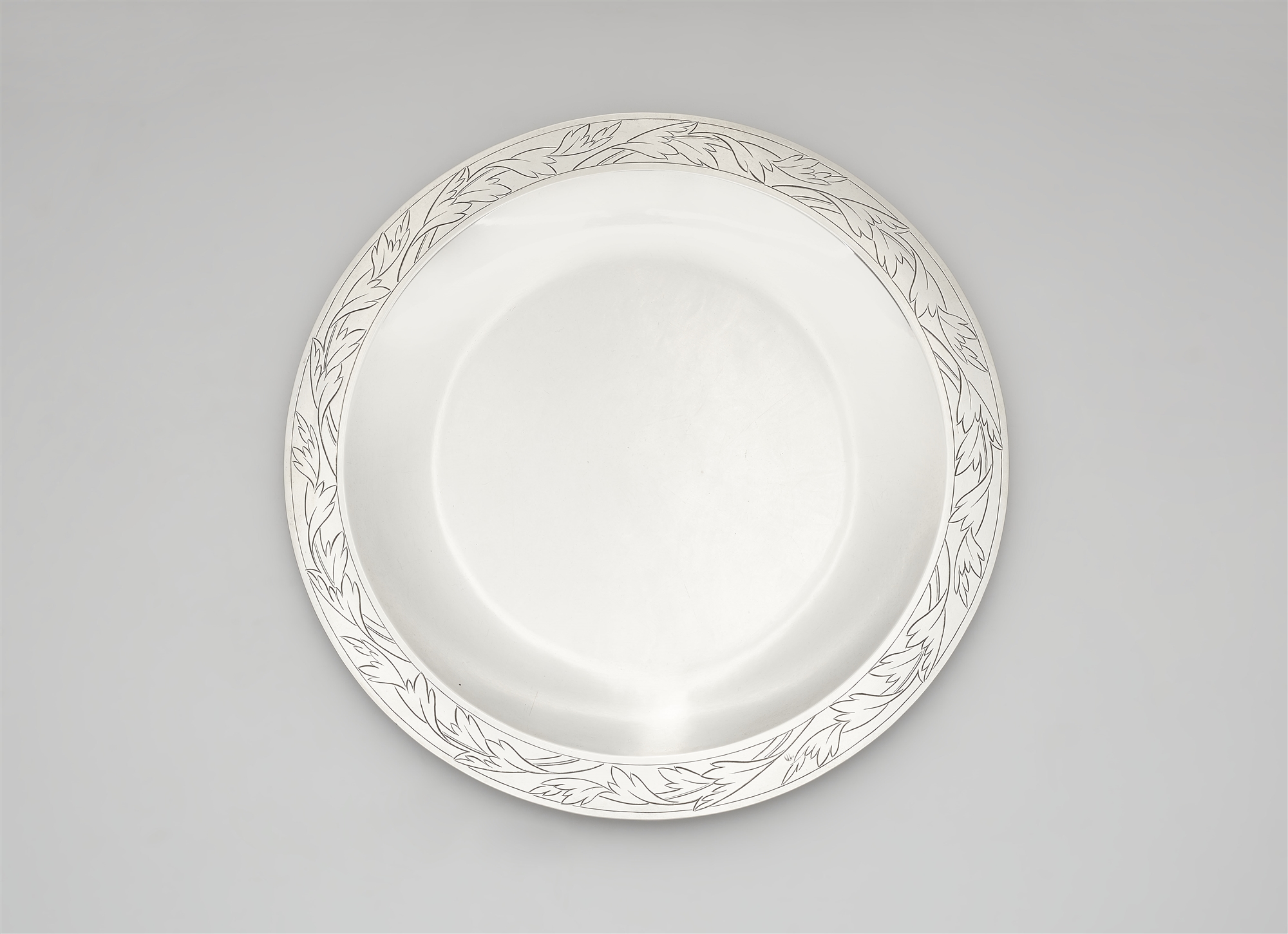 A silver platter by Emil Lettré