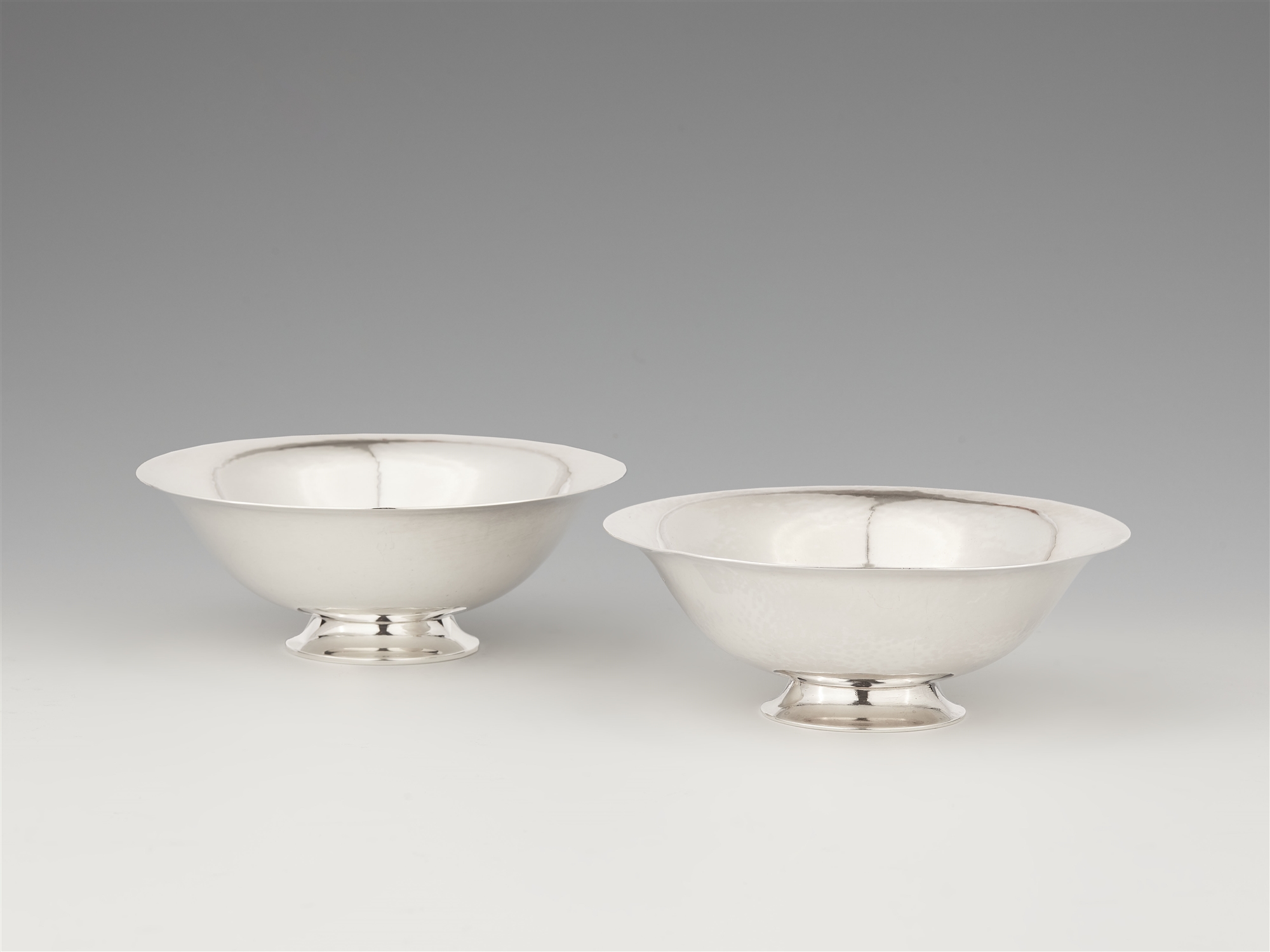 A pair of Copenhagen silver stembowls, no. 575
