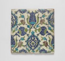 An Ottoman fritware tile