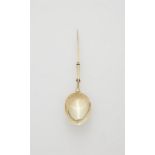 An Augsburg silver gilt spoon with a toothpick