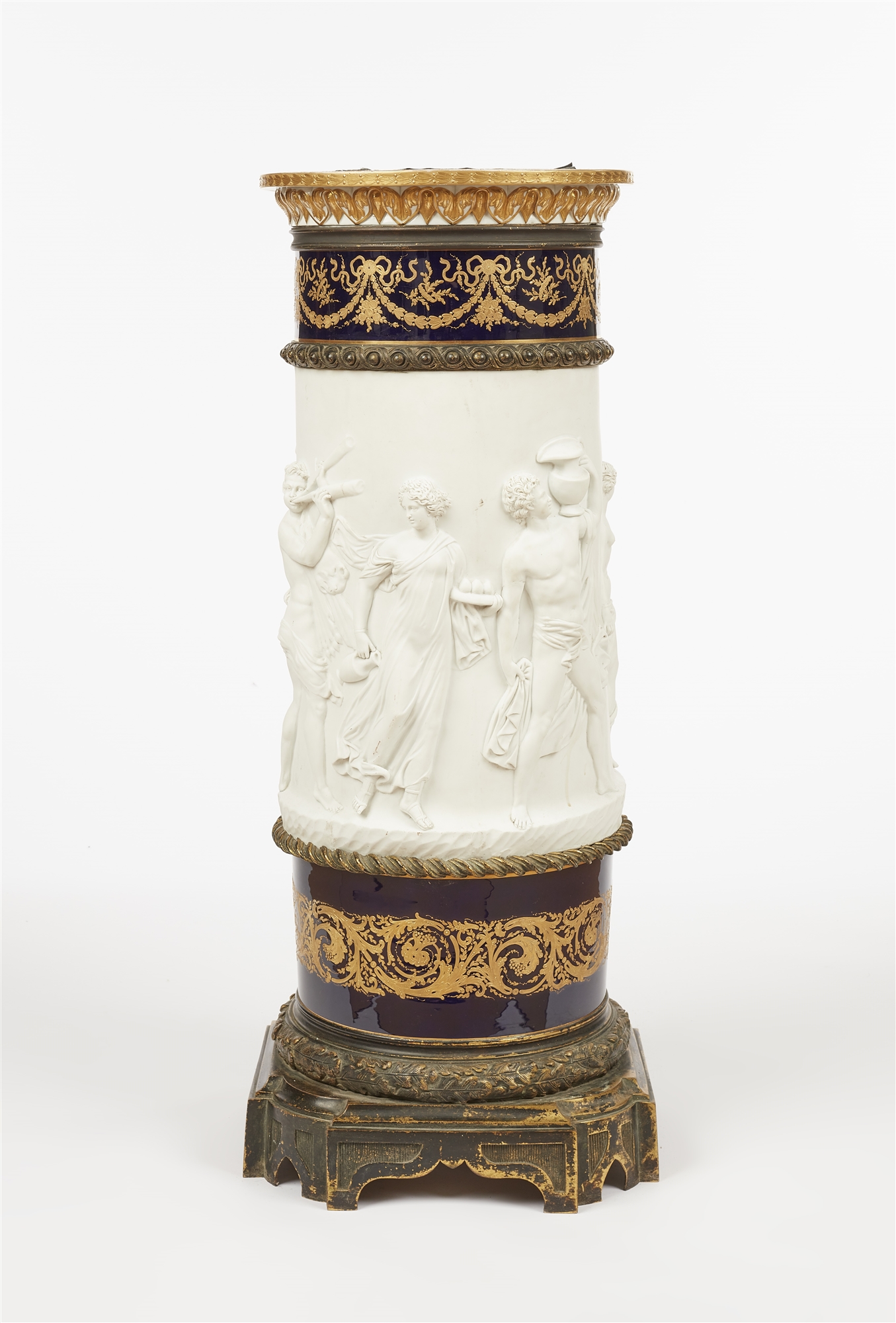 A porcelain column base in the manner of Sèvres - Image 4 of 6