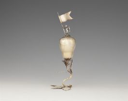 A rare Augsburg silver gilt pear goblet