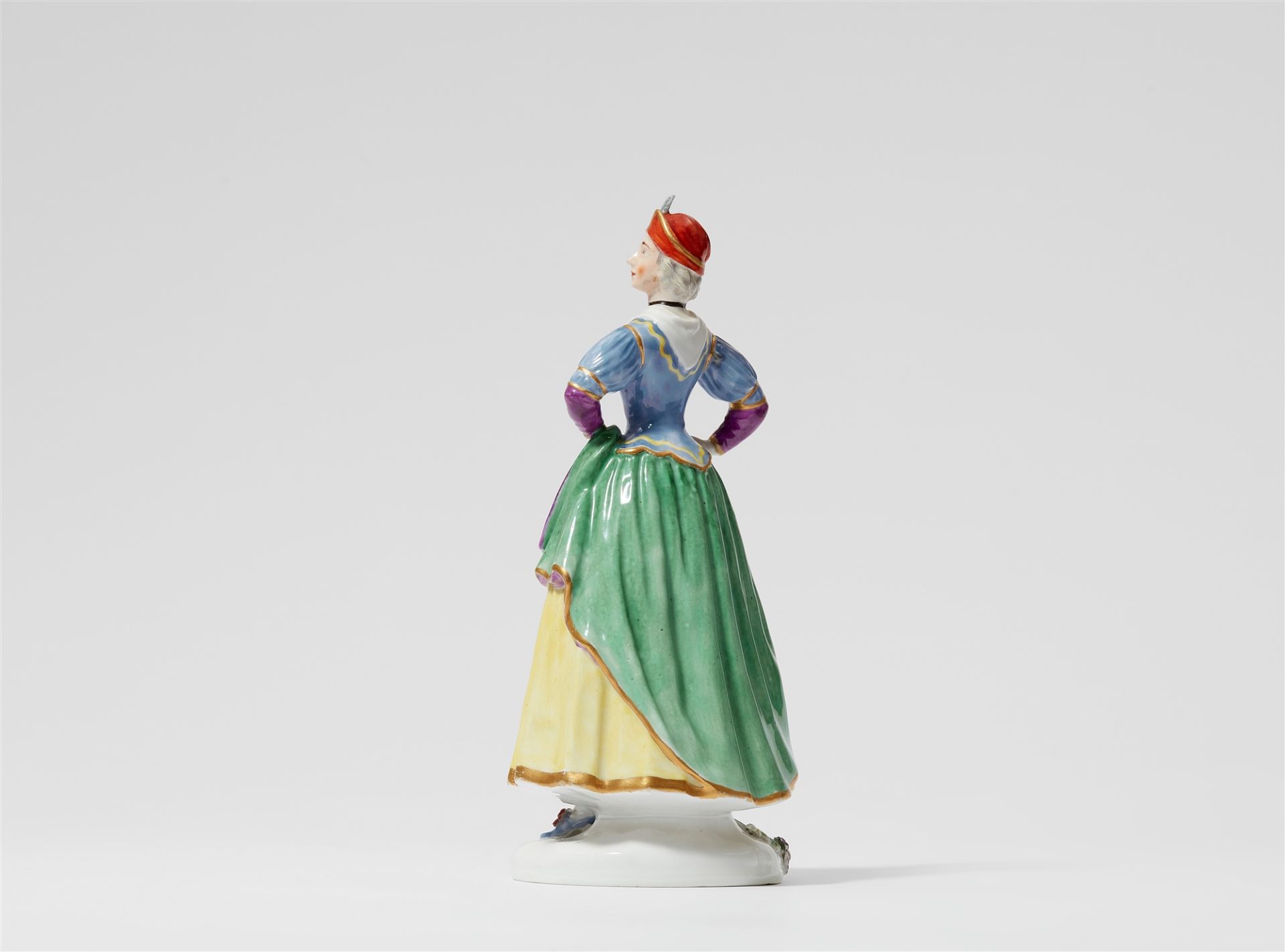 A rare Fürstenberg porcelain figure of Ragonda from the Commedia Dell'arte - Image 2 of 2
