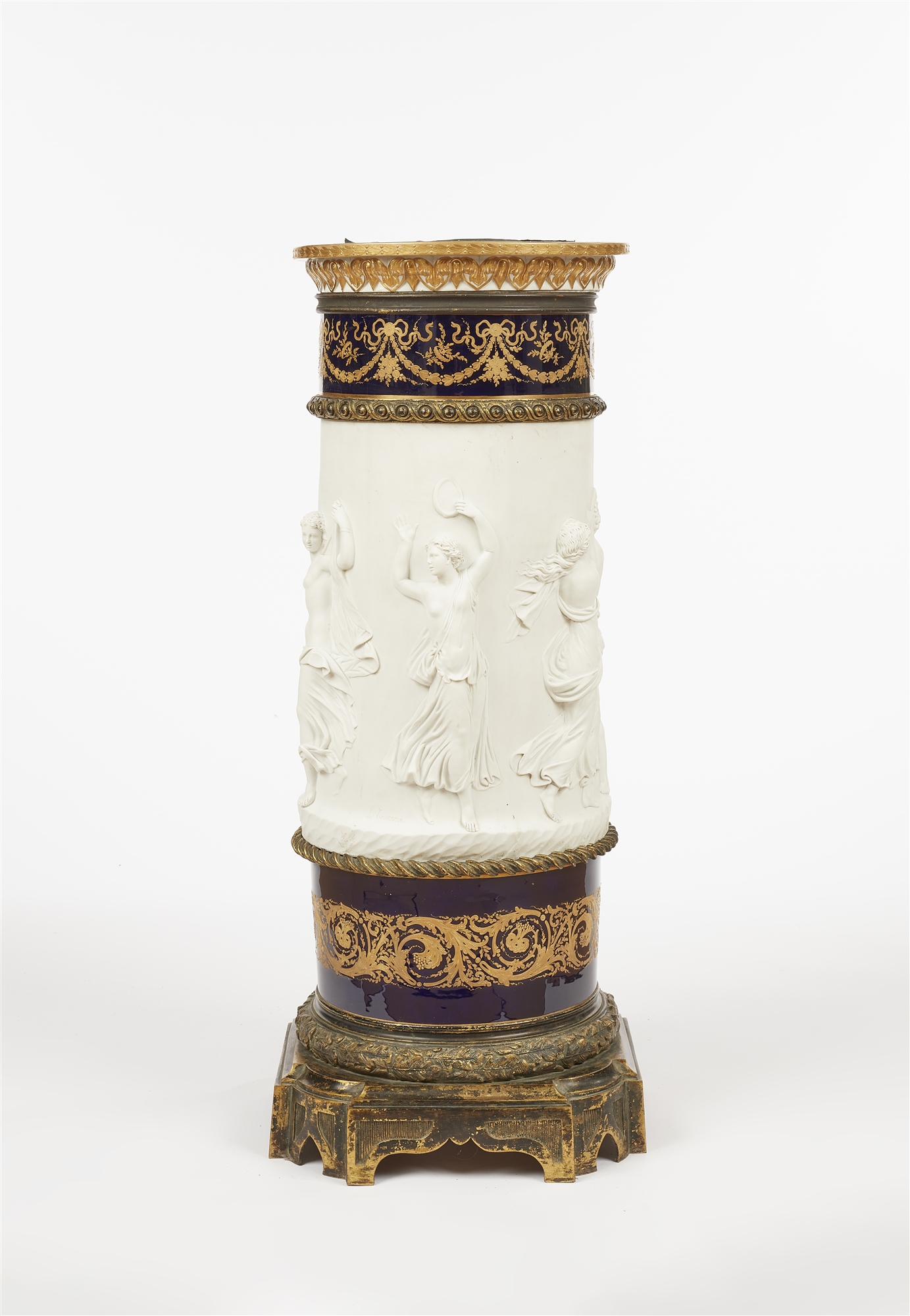 A porcelain column base in the manner of Sèvres - Image 2 of 6