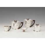 A silver tea and coffee service made by Jean-Emile Puiforcat