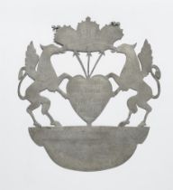 An Austrian pewter guild shield