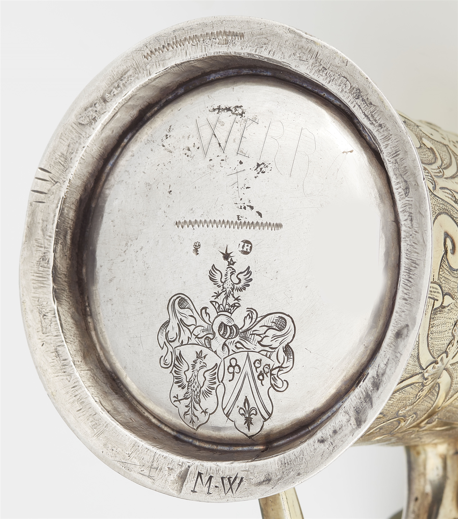 An Augsburg Renaissance silver gilt tankard - Image 2 of 3