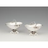 A pair of Copenhagen silver sweetmeats dishes, model no. 235