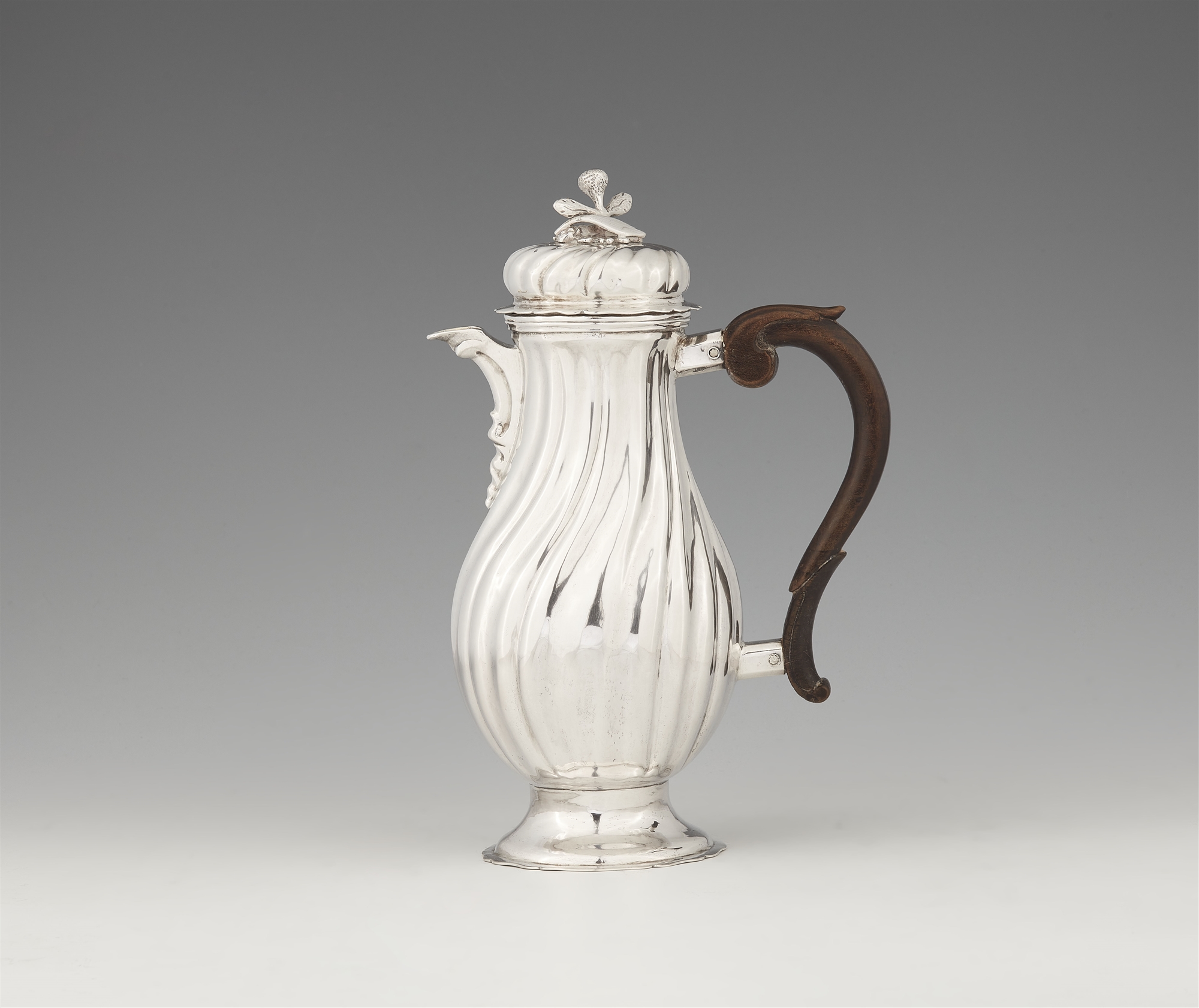 An Augsburg silver coffee pot