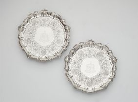 Paar George IV Salver