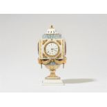 A Meissen porcelain column clock