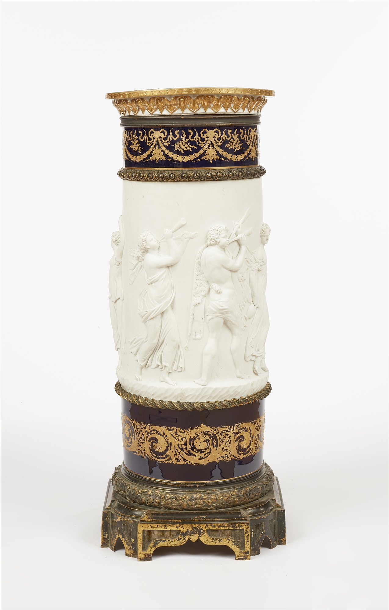 A porcelain column base in the manner of Sèvres - Image 3 of 6