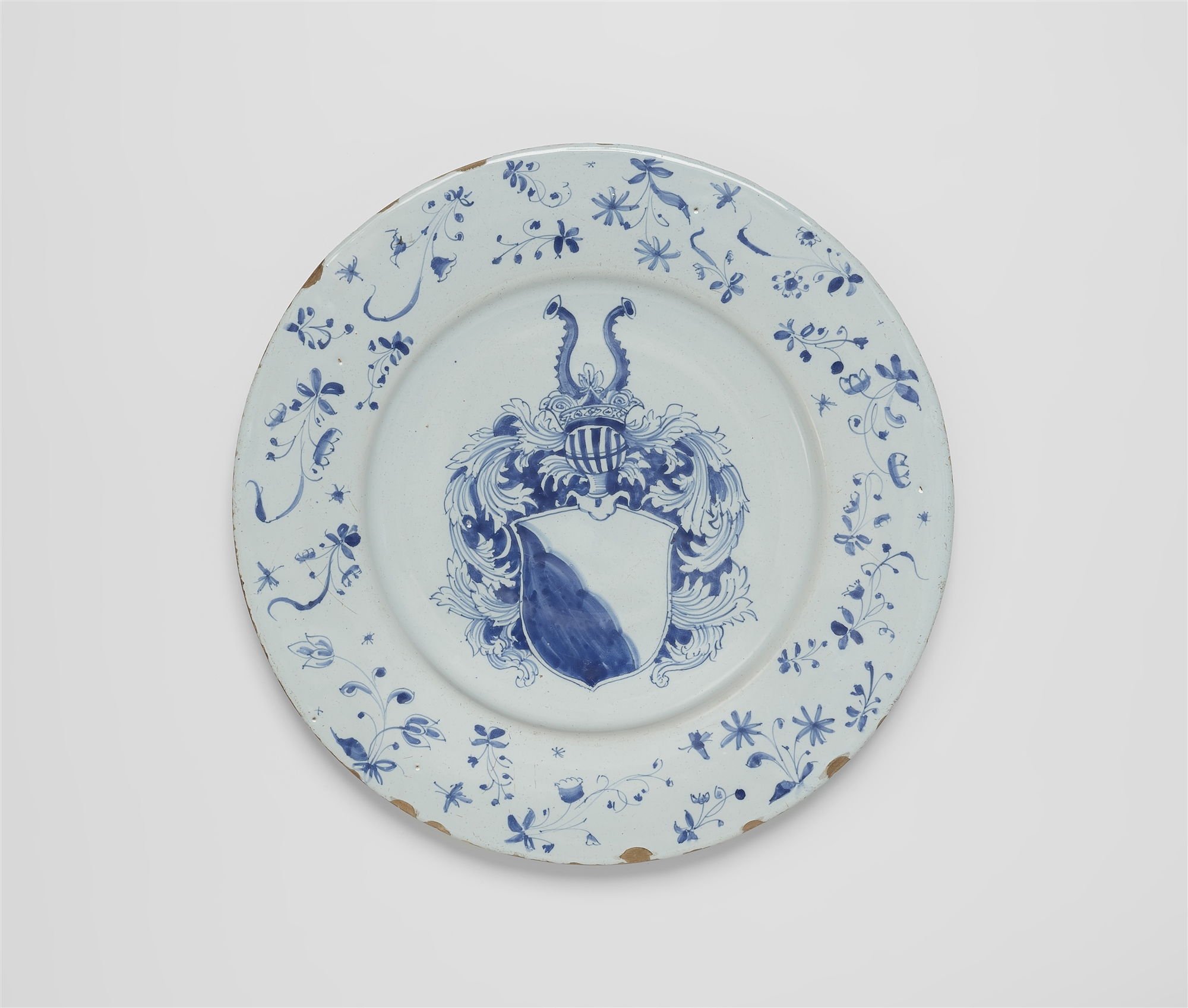 A faience plate with the coat of arms of the Höchstetter family