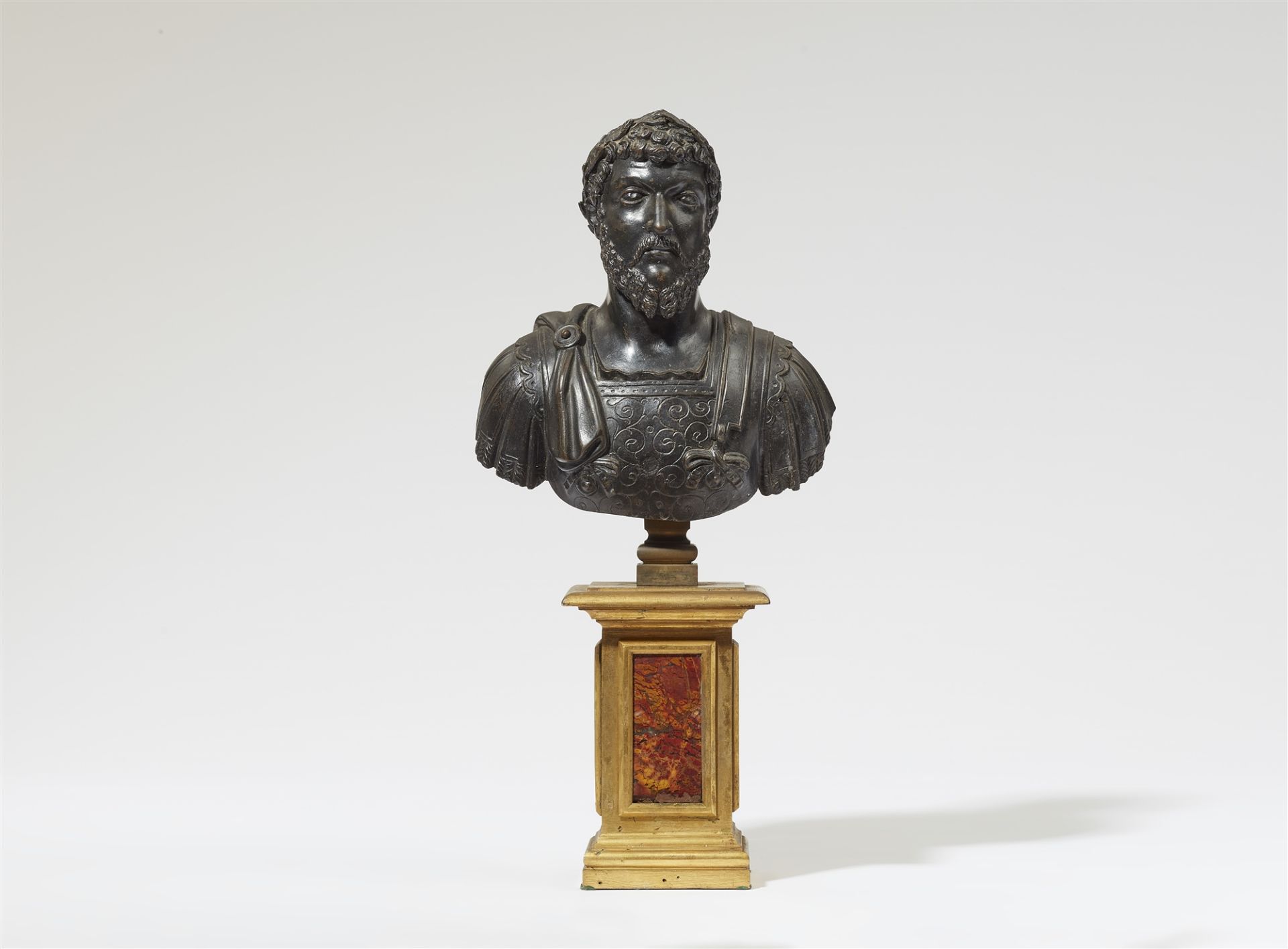 A bronze bust of a Roman Emperor (Didius Iulianus?)