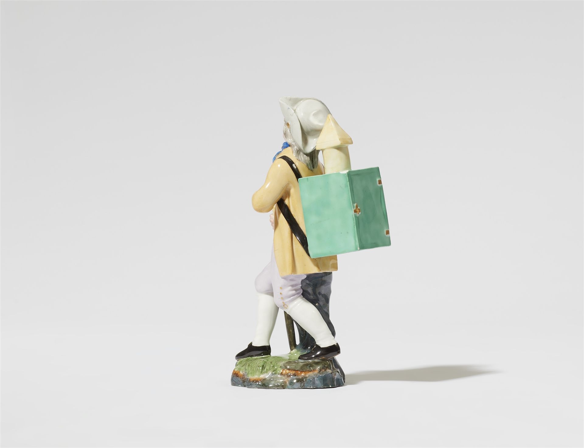 A rare Höchst porcelain model of a magic lantern man - Image 2 of 2