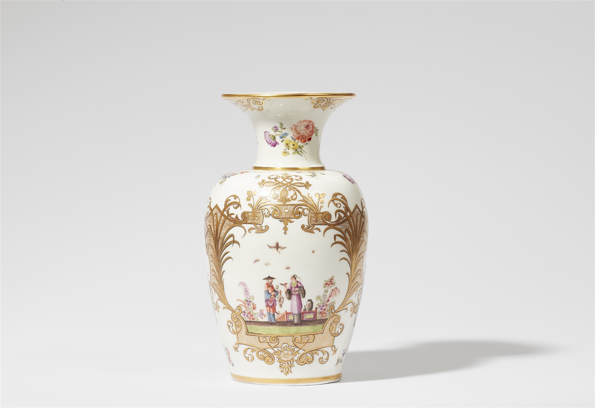 A Meissen porcelain Augustus Rex vase with Hoeroldt Chinoiseries