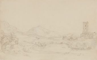 Friedrich Preller d. Ä., Süditalienische Landschaft bei Sermoneta