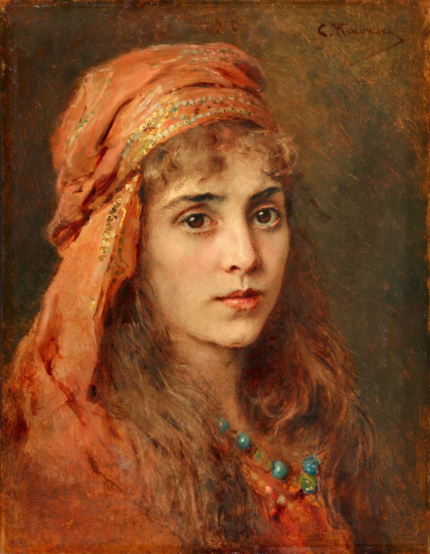 Konstantin Jegorowitsch Makowskij, Bildnis einer jungen Frau