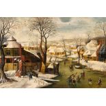 Pieter Brueghel d. J., Winterliche Dorflandschaft mit Gasthaus zum Schwan