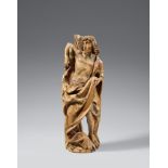 A carved limewood figure of Saint Sebastian by Jakob Maurus