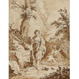 Johann Heinrich Tischbein the Elder, Landscape with Mountain Stream and Bathing Women