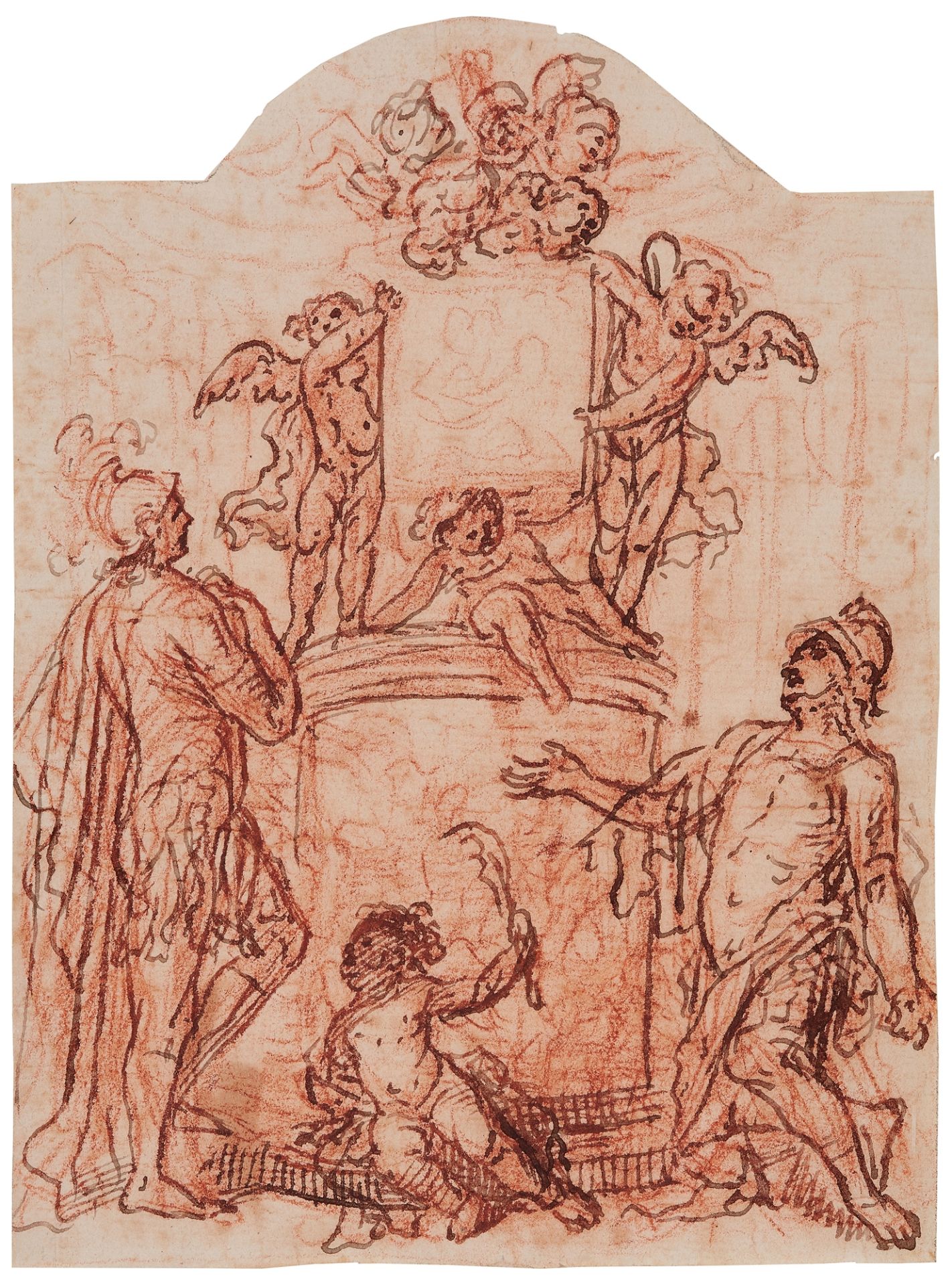 Giovanni Battista Passeri, zugeschrieben, Entwurf für ein Monument oder ein Frontispiz