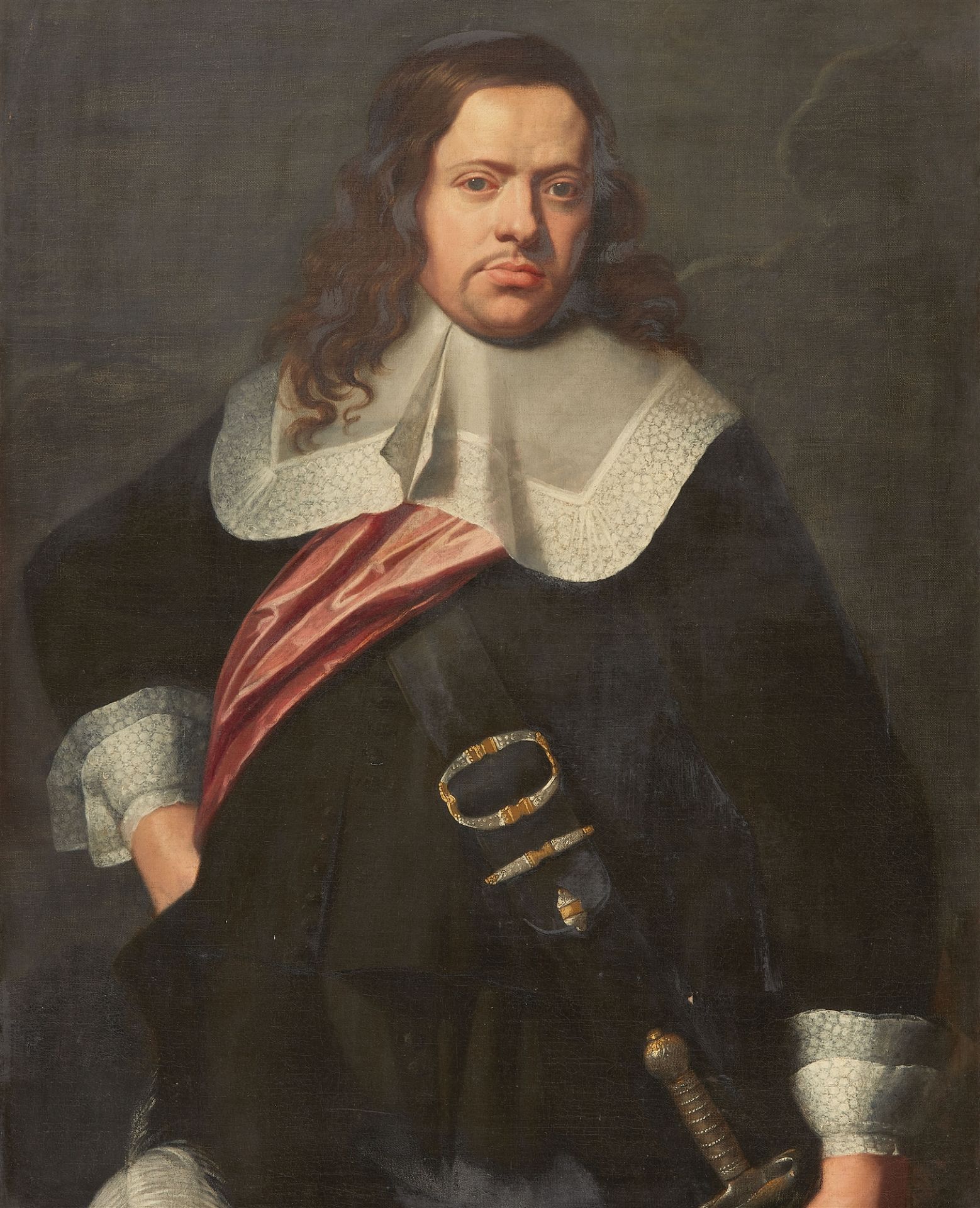 Bartholomeus van der Helst, studio of, Portrait of a Man with a Red Sash and Rapier