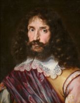 Justus Sustermans, Bildnis eines bärtigen Mannes mit rosafarbener Seidenschärpe