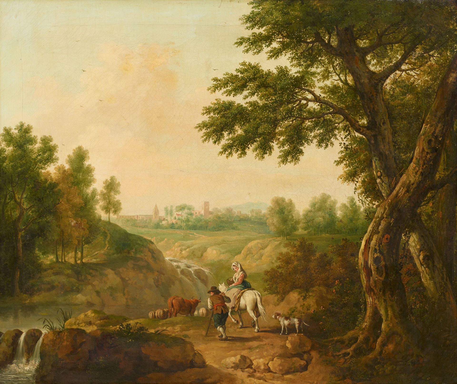 Francesco Zuccarelli, Landscape with Shepherd and Peasant