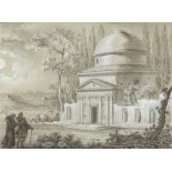 Italienischer Meister um 1720/1740, Ansicht der Kirche Sant'Andrea in Via Flaminia