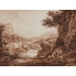 Albert Christoph Dies, Southern Landscape with Satyr and a Shepherdess