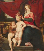 Justus van Egmont, zugeschrieben, Madonna mit Kind und Engel