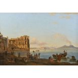 Joseph Rebell, The Bay of Naples with Palazzo Donna Anna