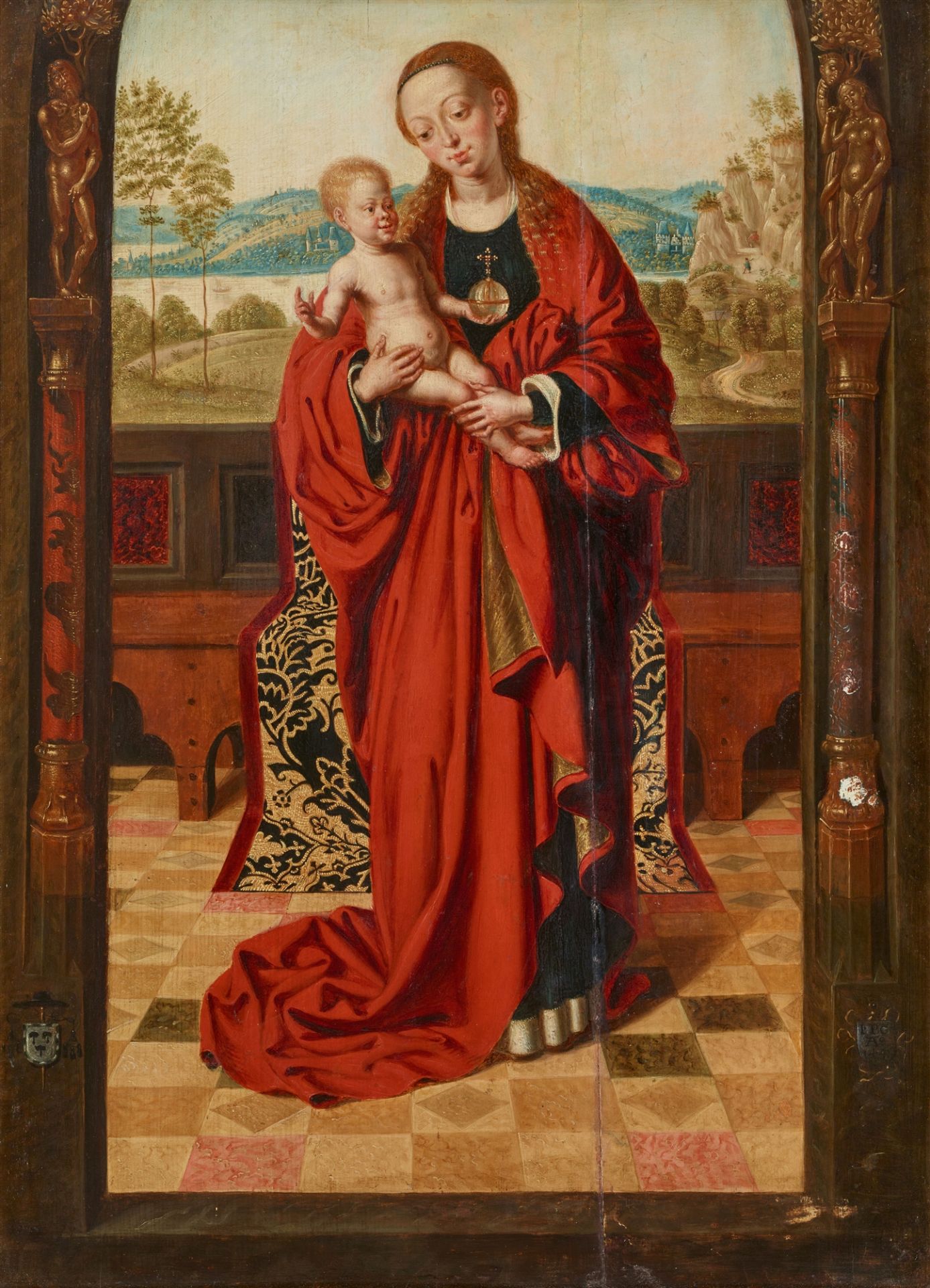 Petrus Christus, Nachfolge, Madonna mit Kind unter einem Bogen