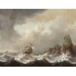 Hendrick Staets, zugeschrieben, Schiffbruch an einer felsigen Küste