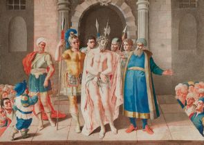 Johann König, zugeschrieben, Ecce Homo, Pilatus wäscht seine Hände in Unschuld
